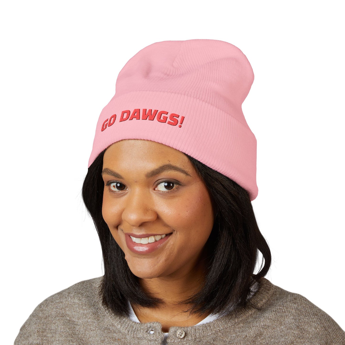 Embroidered GO DAWGS Beanie