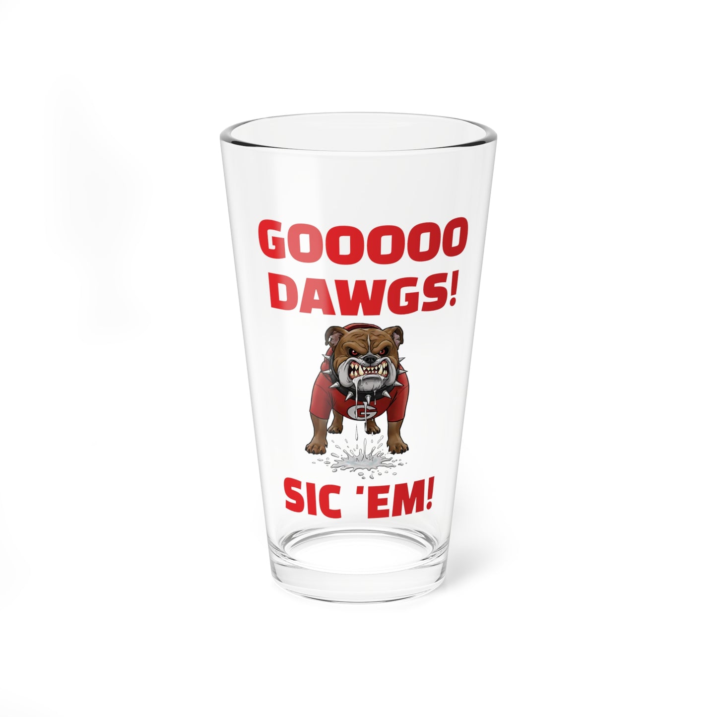 "Gooooo Dawgs! Sic 'Em!" Bulldog Fan Pint - Mixing Glass