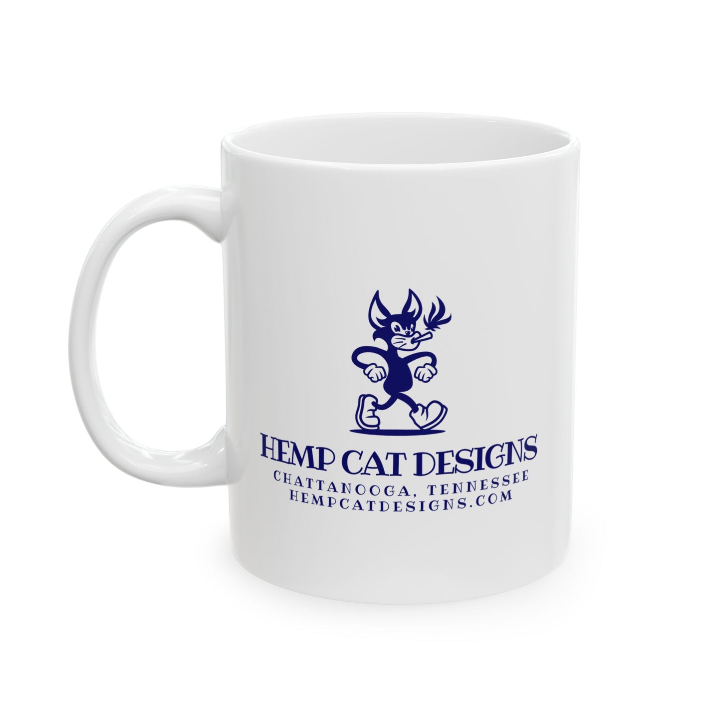 Coffee Mug, Mr Hemp Cat Whimsical Design