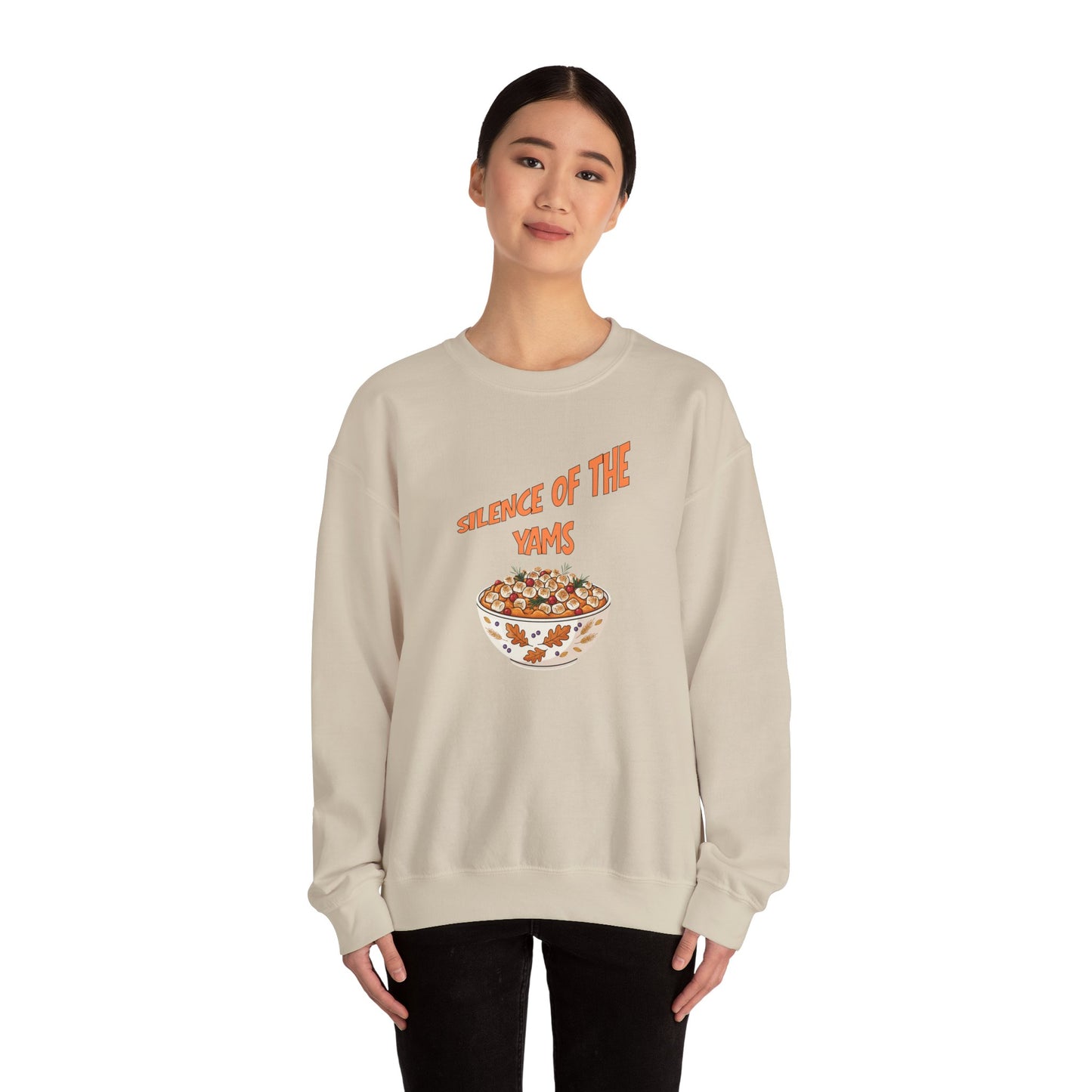 Funny Thanksgiving Crewneck Sweatshirt - Silence of the Yams