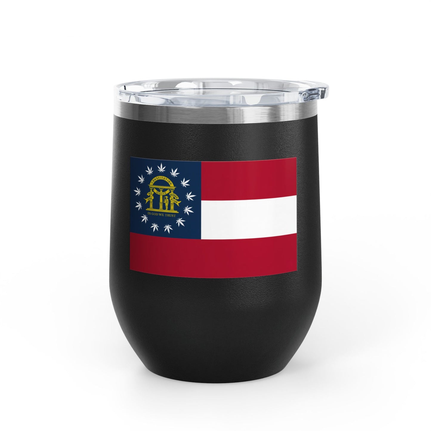 Georgia Cannabis Flag Wine Tumbler