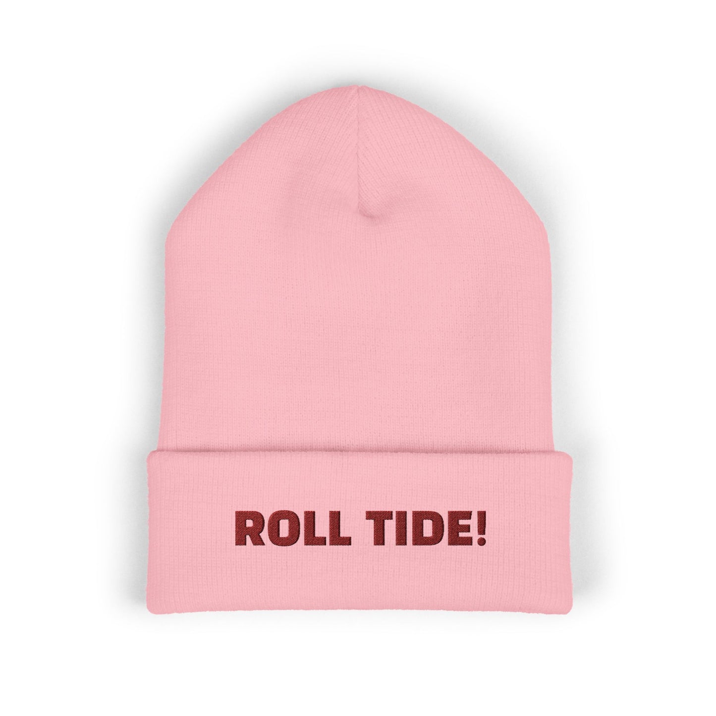 Classic Cuffed ROLL TIDE Beanie - Perfect Winter Accessory for Sports Fans, Cozy Style for Everyday Use, Great for Gifting, 'Roll Tide!' Embroidery