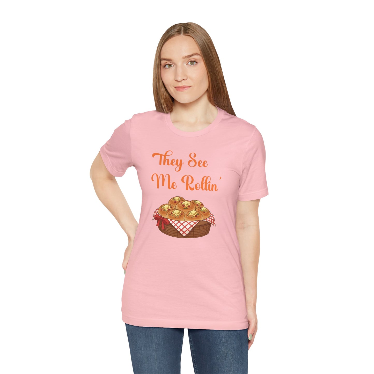 Funny Thanksgiving Tee - "They See Me Rollin'"