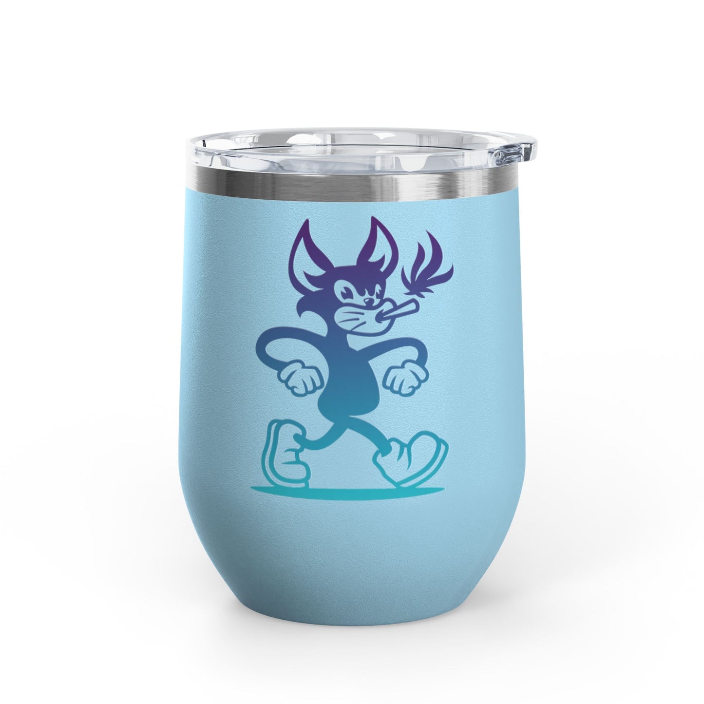 Wine Tumbler - Mr Hemp Cat Design