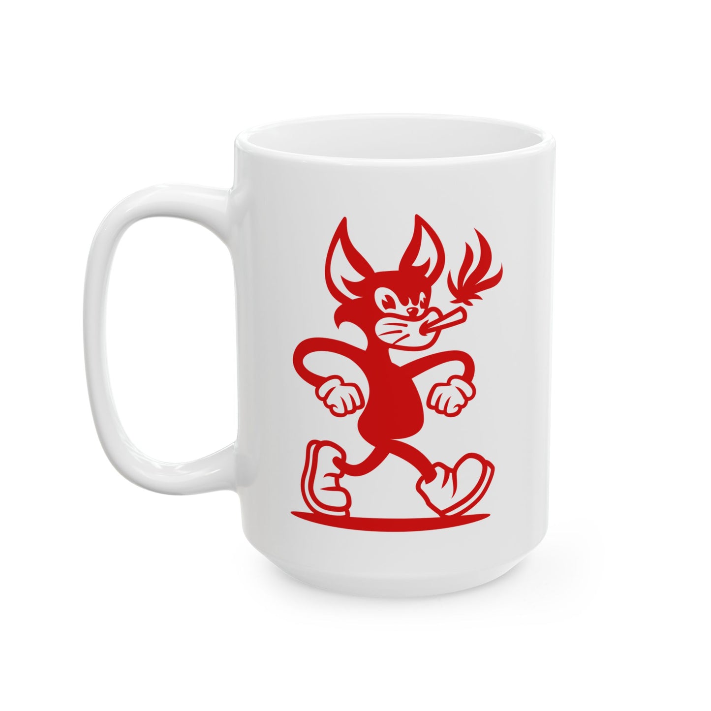 Mr. Hemp Cat Ceramic Mug — 11oz & 15oz Cat Cannabis Design