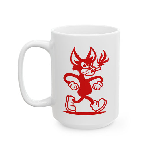 Mr. Hemp Cat Ceramic Mug — 11oz & 15oz Cat Cannabis Design