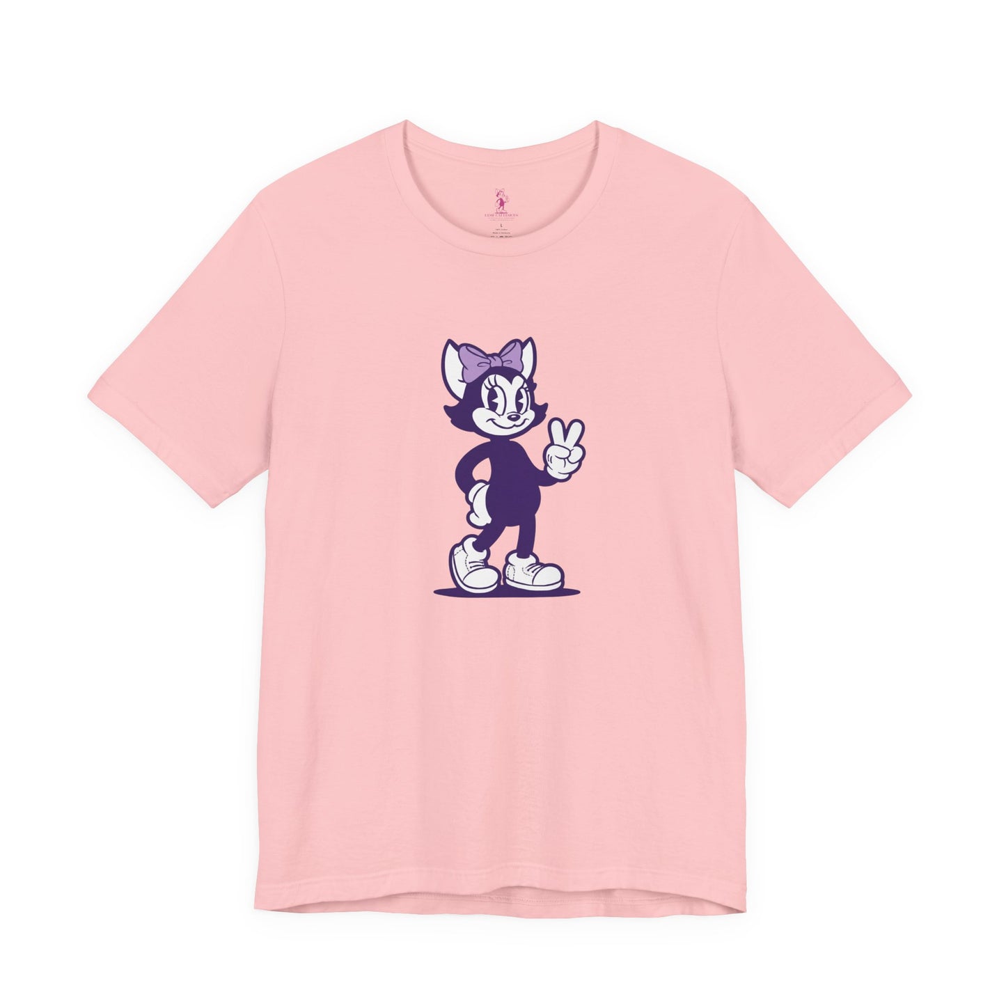 Peaceful Vibes Unisex Tee - Mrs Hemp Cat Throwin' A Peace Sign