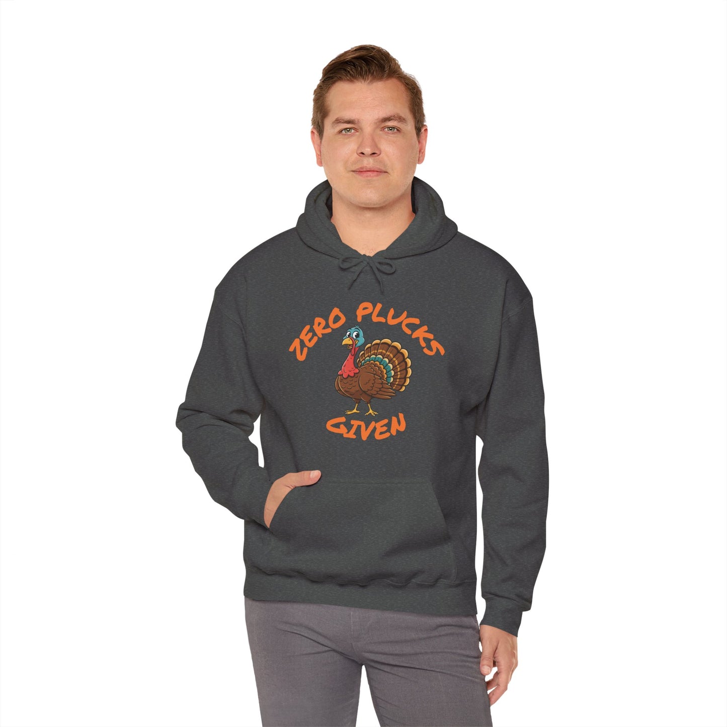 Unisex Hoodie ZERO PLUCKS GIVEN Comical Turkey Sweatshirt