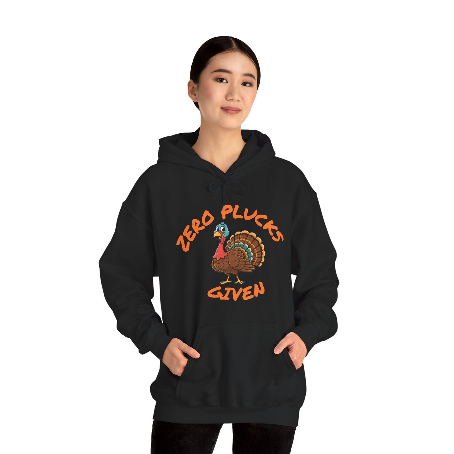 Unisex Hoodie ZERO PLUCKS GIVEN Comical Turkey Sweatshirt