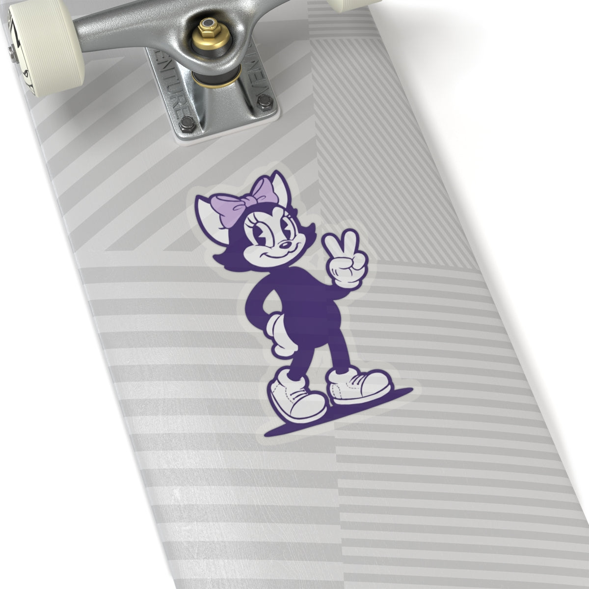 Mrs. Hemp Cat Trowin' A Peace Sign Stickers - Kiss-Cut Stickers for Laptops