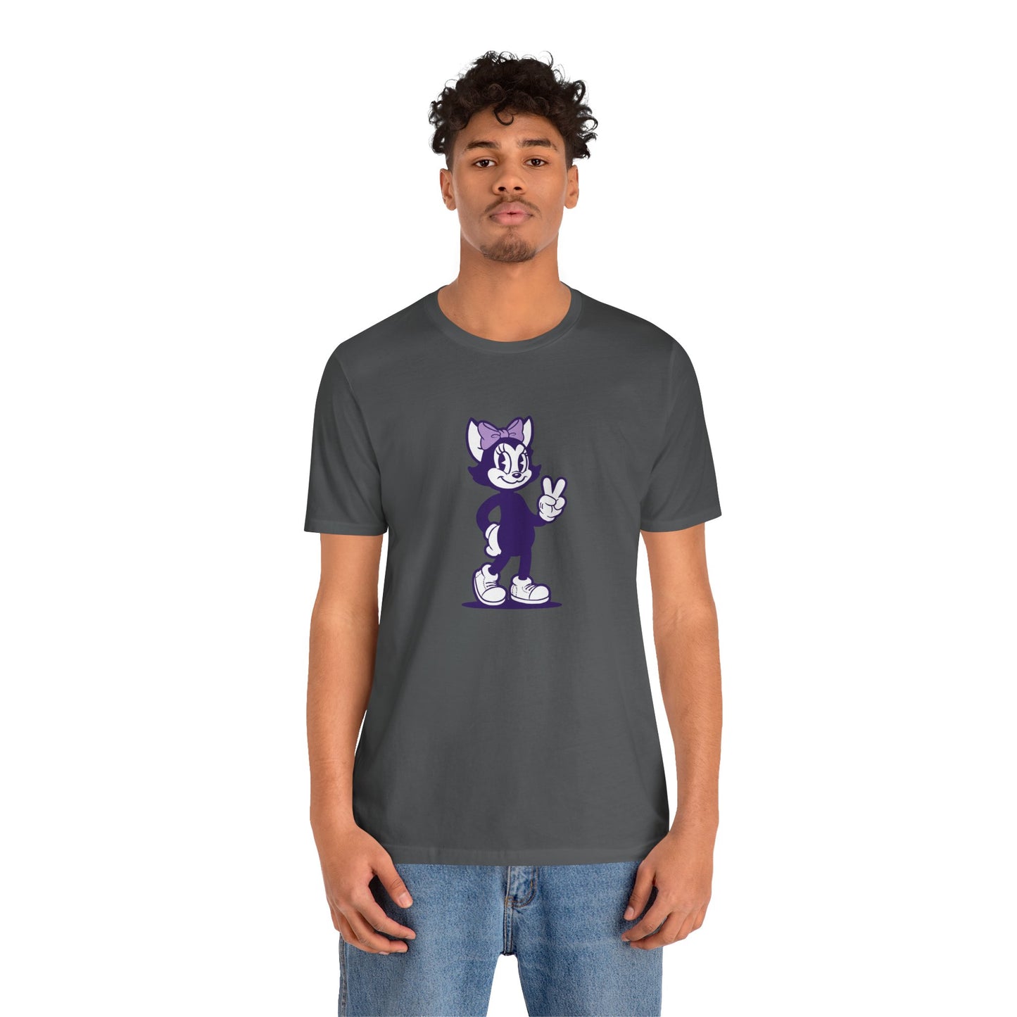 Peaceful Vibes Unisex Tee - Mrs Hemp Cat Throwin' A Peace Sign