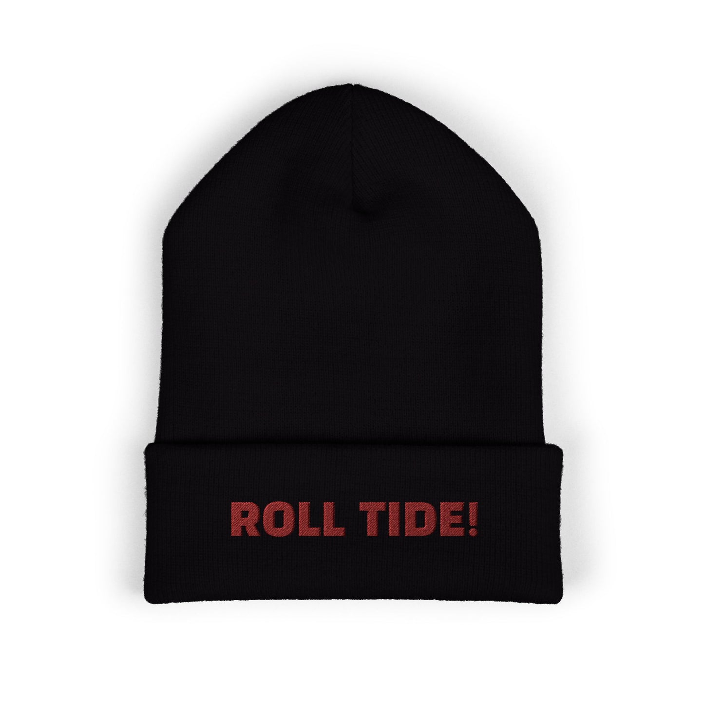 Classic Cuffed ROLL TIDE Beanie - Perfect Winter Accessory for Sports Fans, Cozy Style for Everyday Use, Great for Gifting, 'Roll Tide!' Embroidery