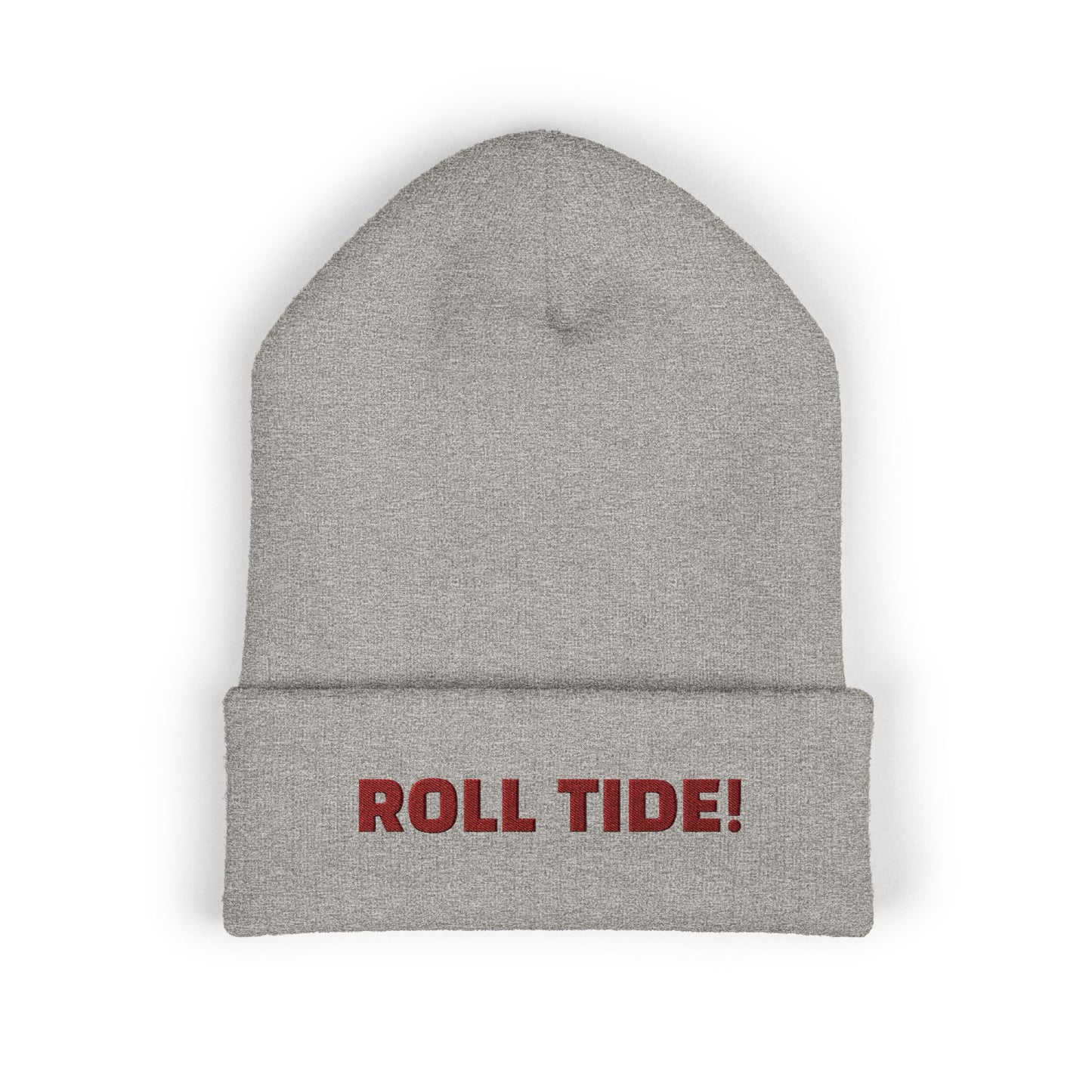 Classic Cuffed ROLL TIDE Beanie - Perfect Winter Accessory for Sports Fans, Cozy Style for Everyday Use, Great for Gifting, 'Roll Tide!' Embroidery