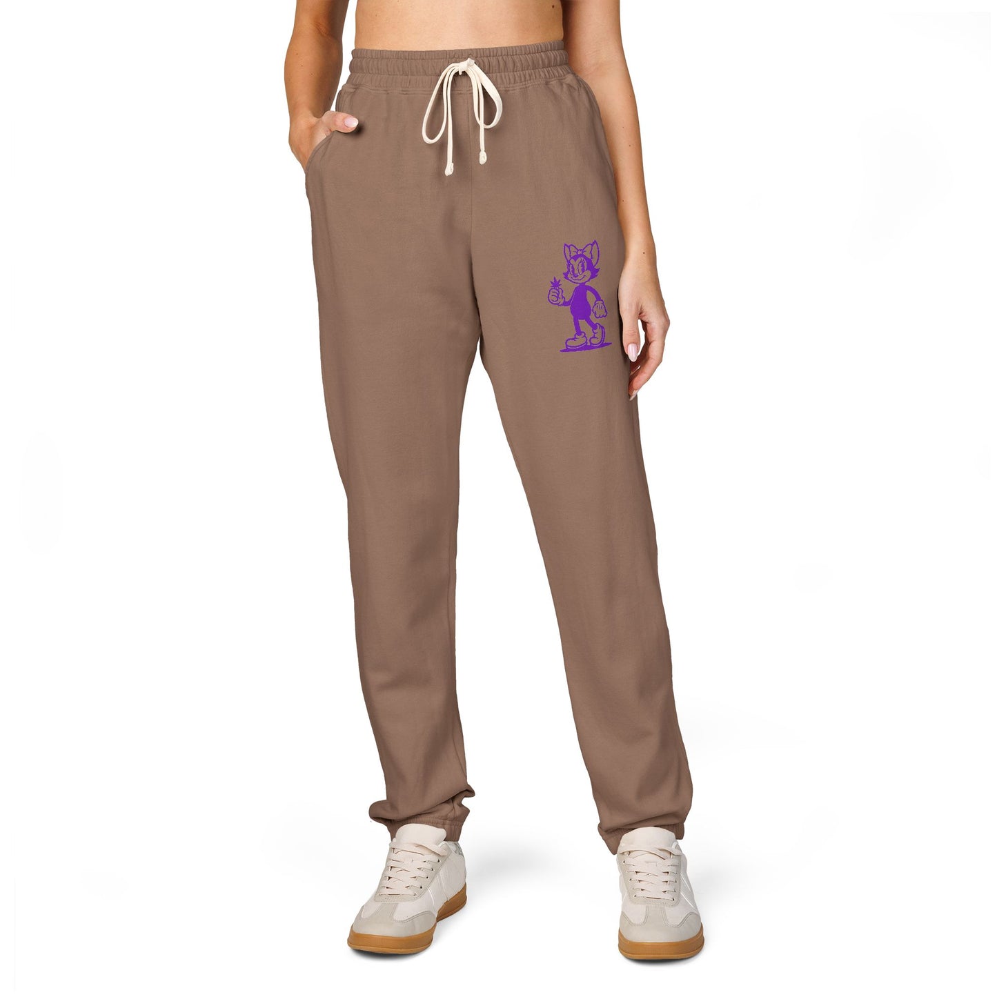 Mrs. Hemp Cat Vibrant Cozy Fleece Sweatpants, Lounge Pants, Unisex Joggers, Comfy Sweat Trousers, Relaxing Home Wear, Weekender Style