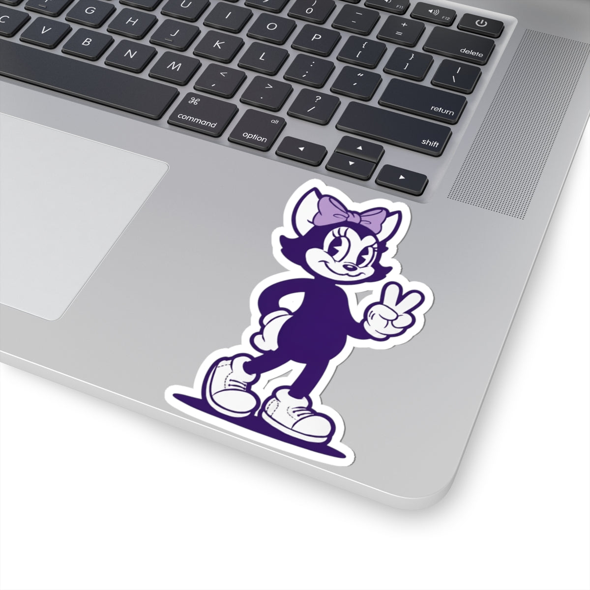 Mrs. Hemp Cat Trowin' A Peace Sign Stickers - Kiss-Cut Stickers for Laptops