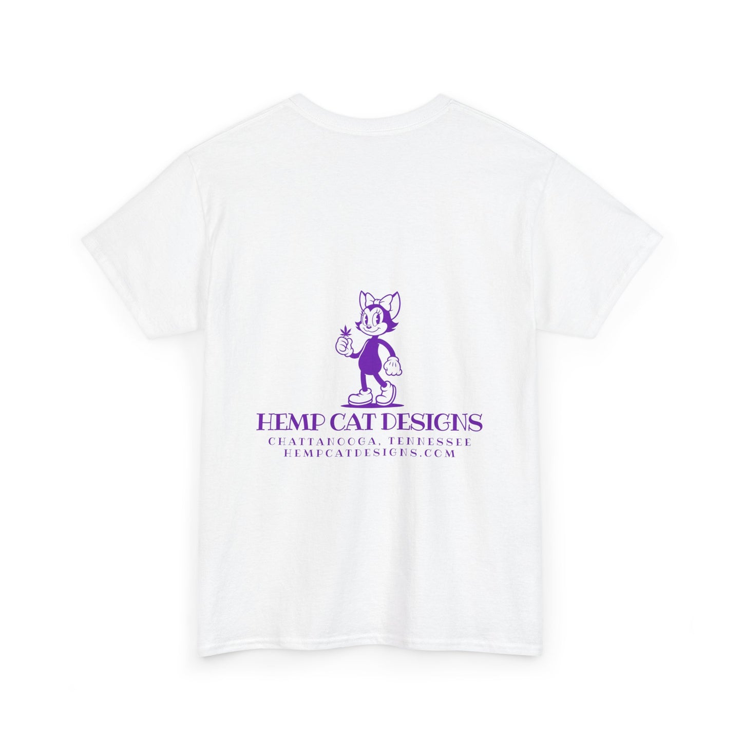 Mrs. Hemp Cat Tee - Unisex Heavy Cotton, Cute Graphic T-Shirt, Vintage Style, Gift for Cat Lovers, Casual Wear