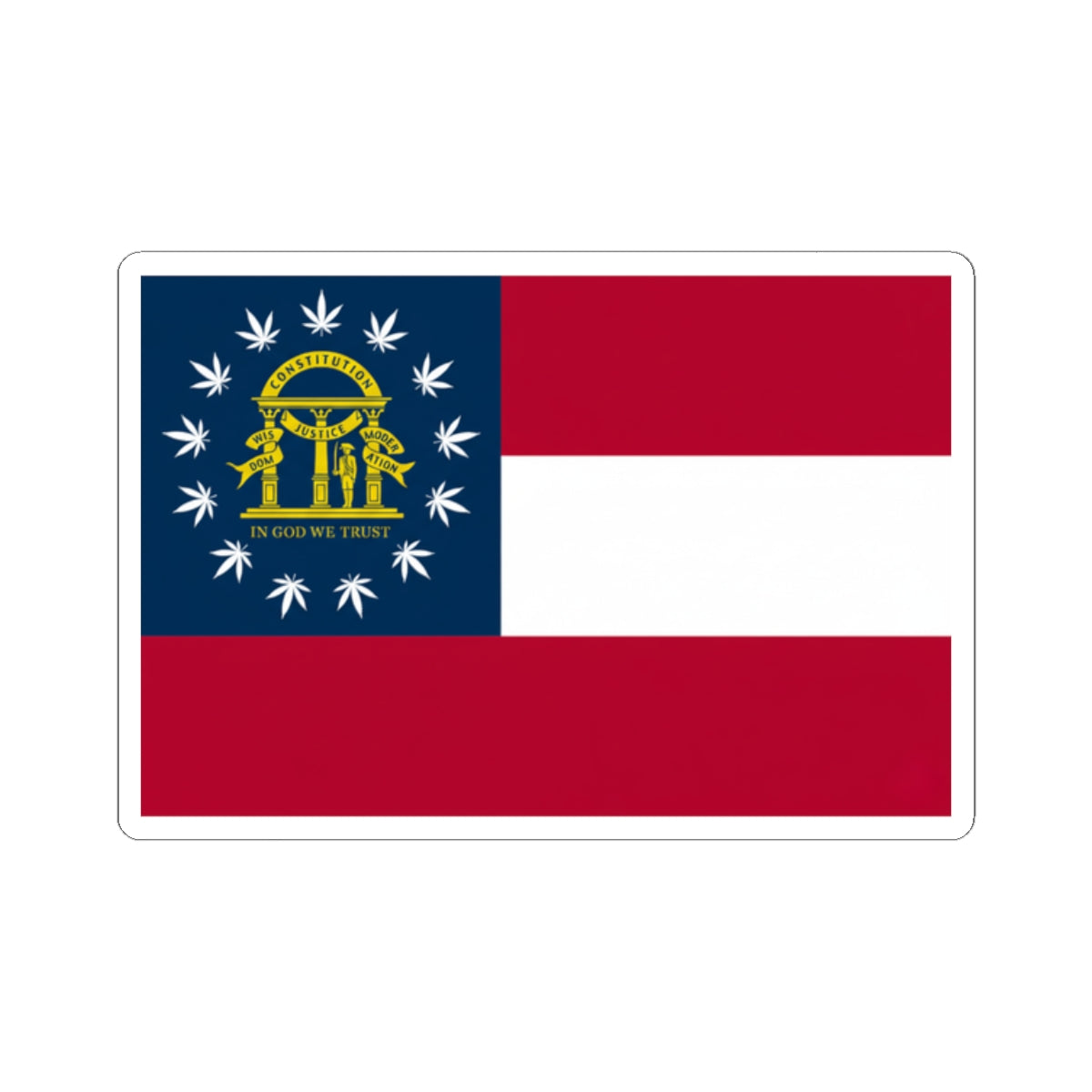 Georgia Cannabis Flag Sticker