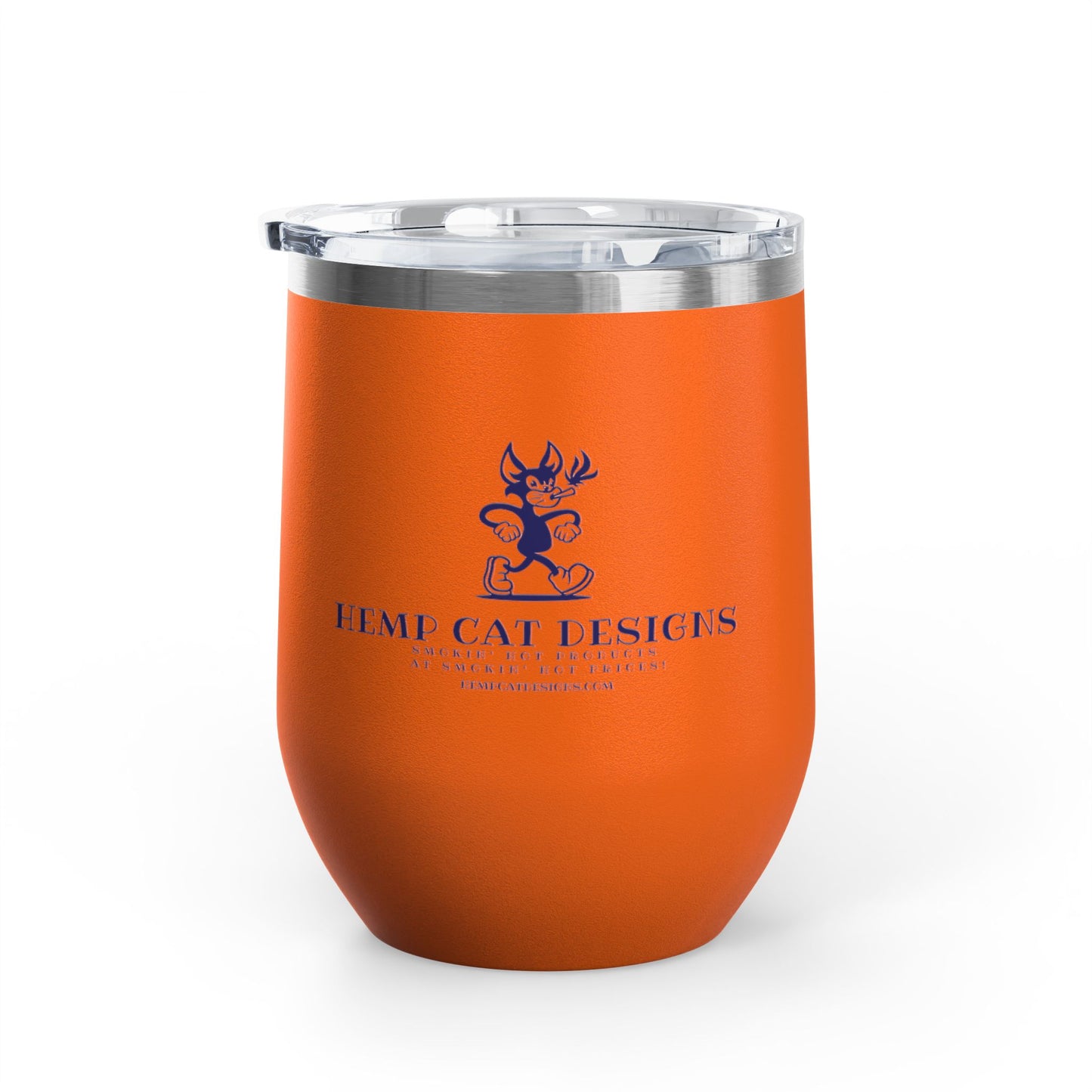 Wine Tumbler - Mr Hemp Cat Design
