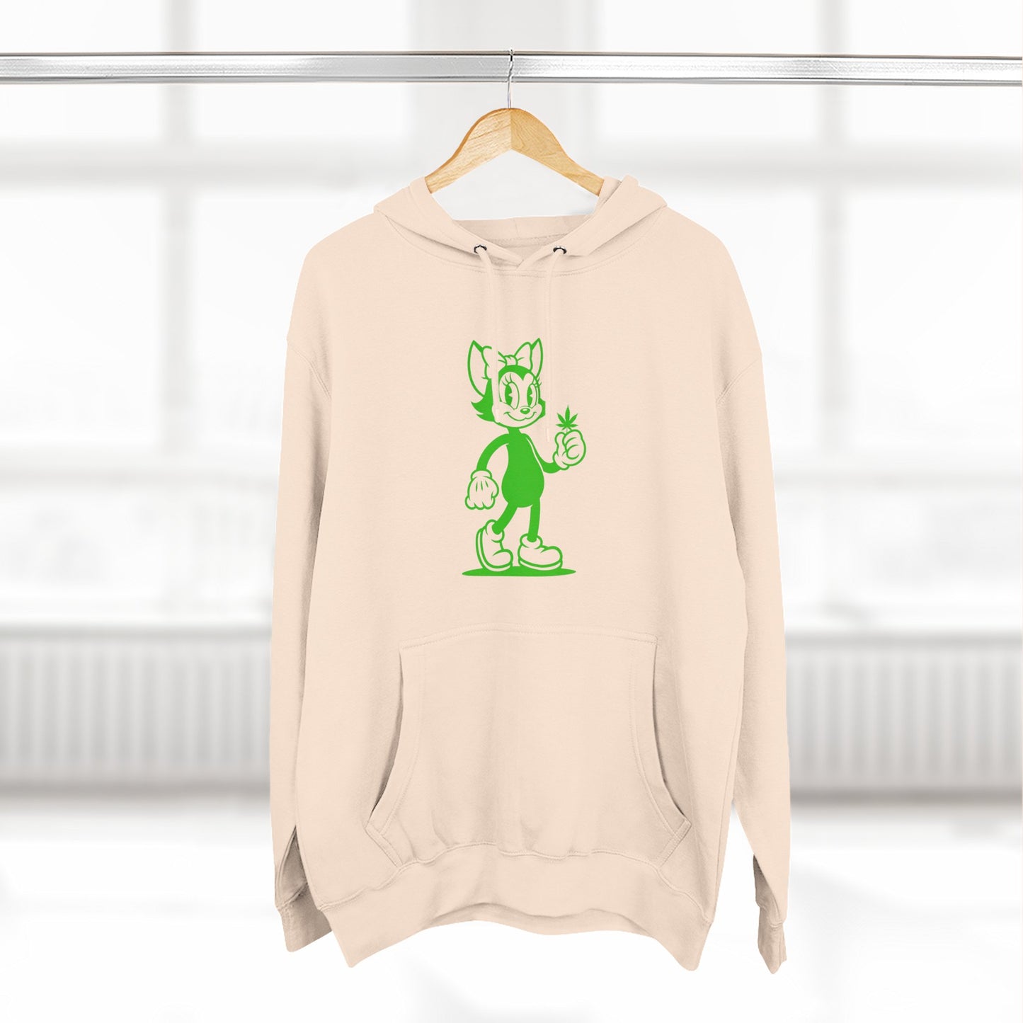 Mrs. Hemp Cat Cozy Cartoon Hoodie for Trendy Casual Wear, Gift for Adults, Cartoon Character, Fun Streetwear