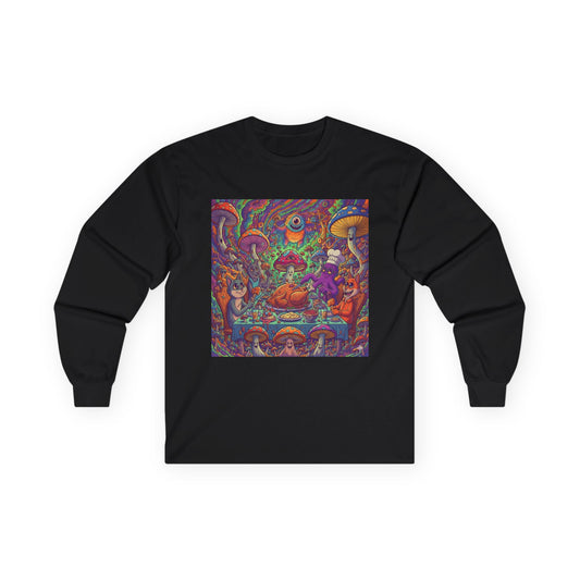 Psychedelic Thanksgiving Unisex Long Sleeve Tee
