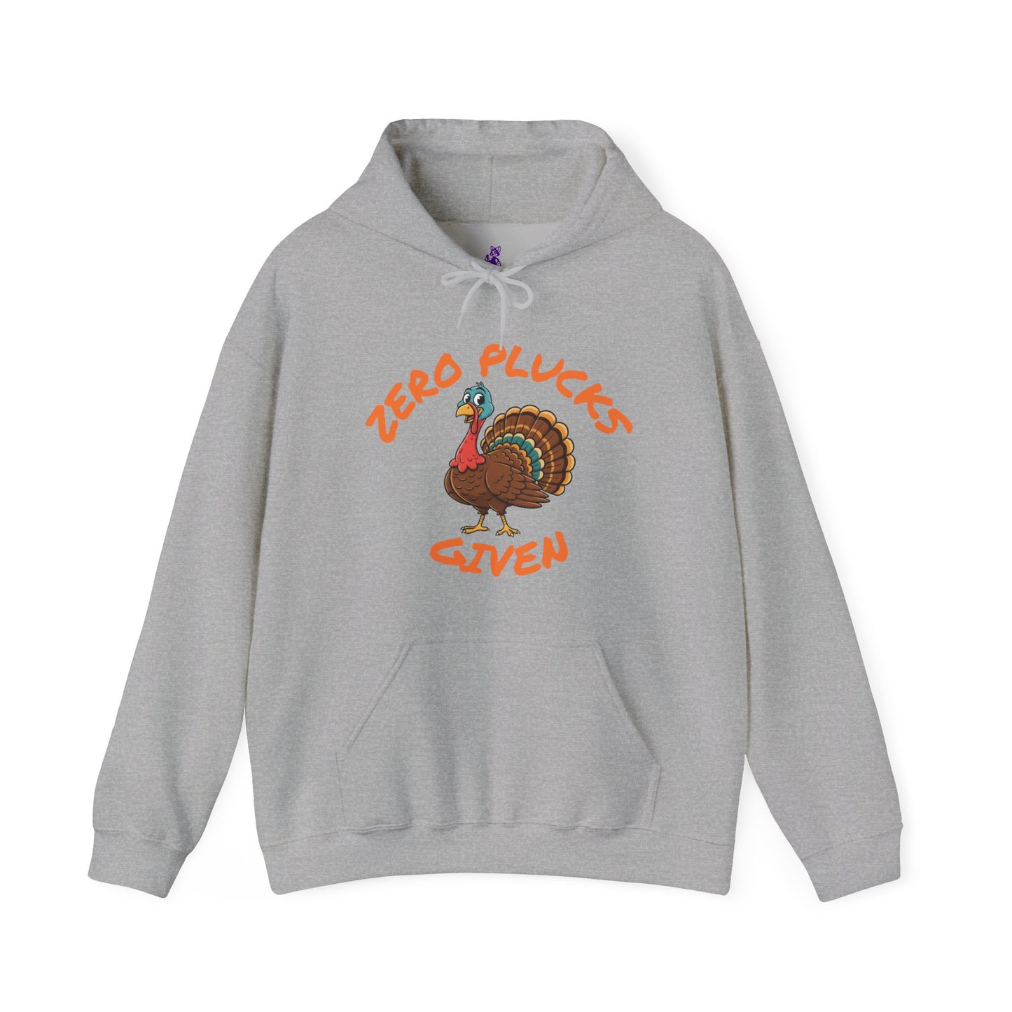 Unisex Hoodie ZERO PLUCKS GIVEN Comical Turkey Sweatshirt