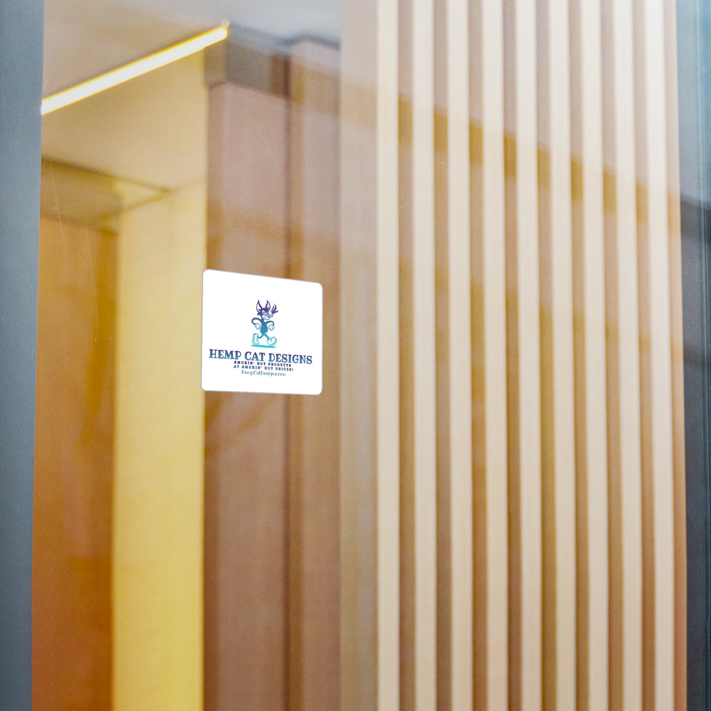 Vinyl Decal Sticker - MR Hemp Cat Strutting Design