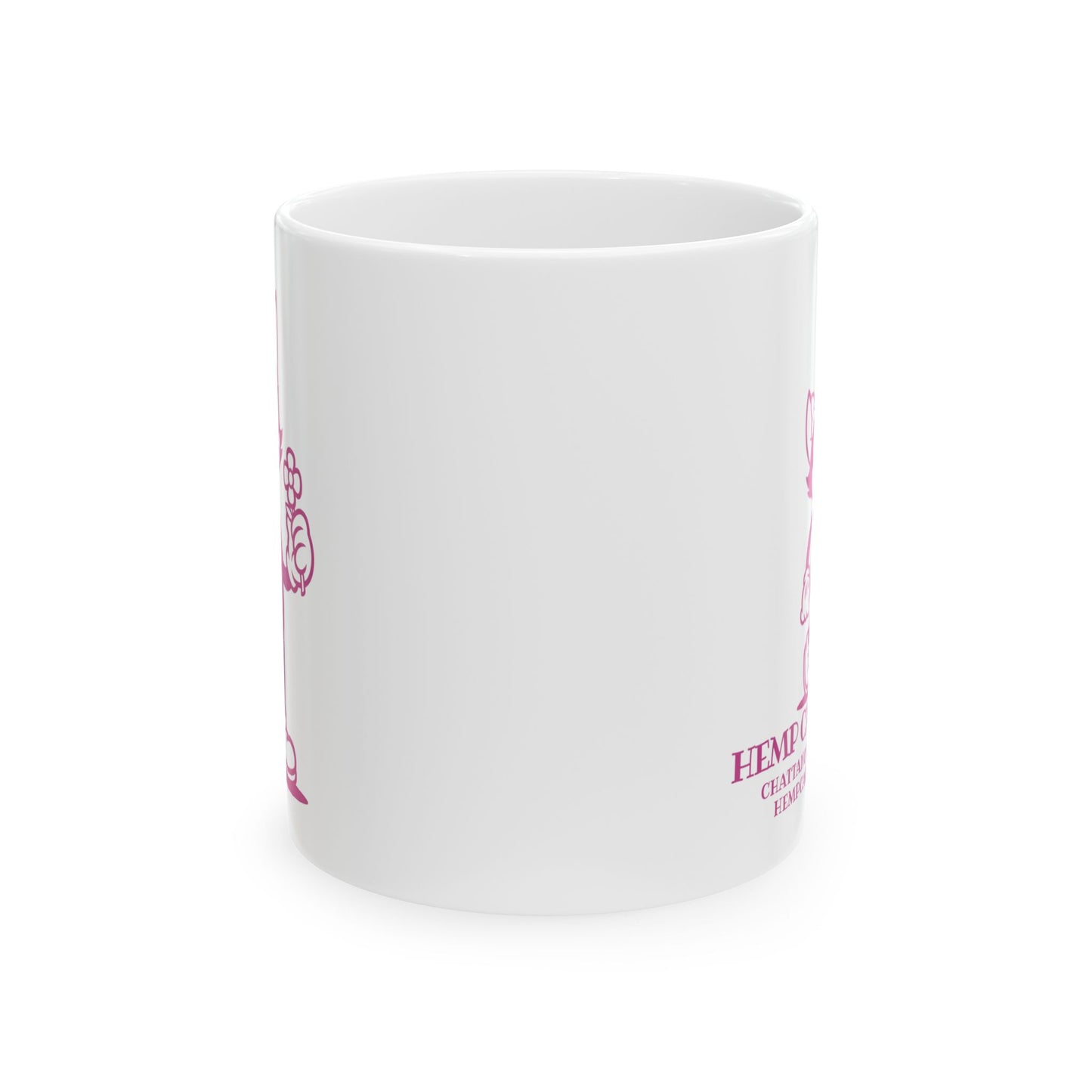 Ceramic Mug - Mrs Hemp Cat Holding A Flower Charming Coffee Mug for Women