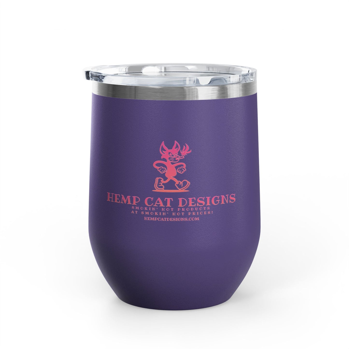Wine Tumbler - Mr Hemp Cat Design