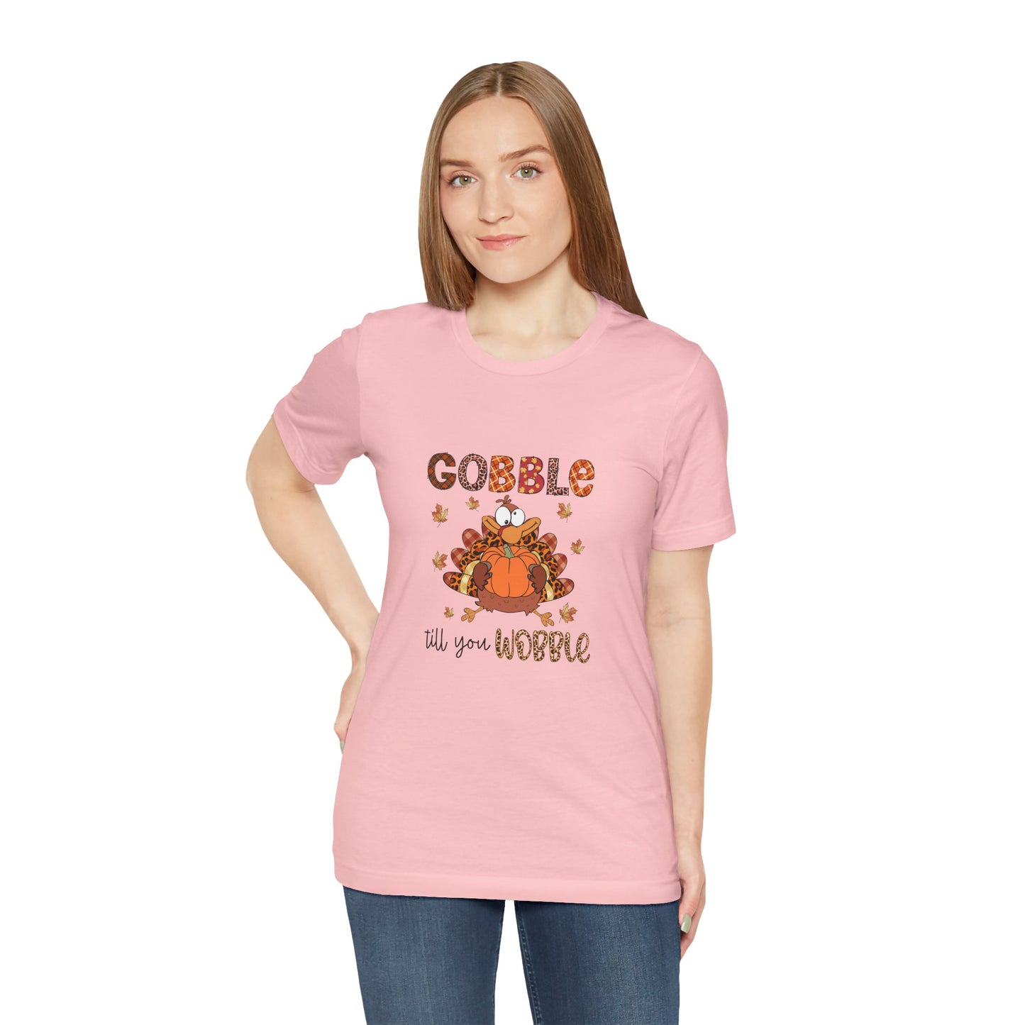 Gobble Gobble Til You WobblecThanksgiving Gobble Unisex Jersey Tee