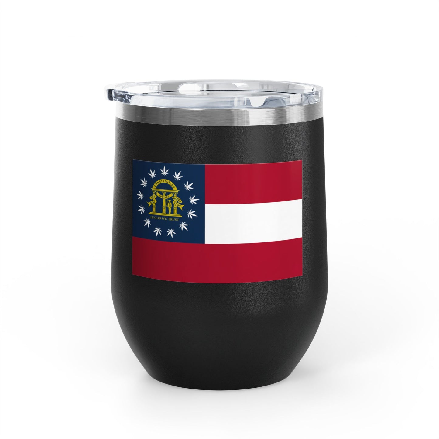 Georgia Cannabis Flag Wine Tumbler