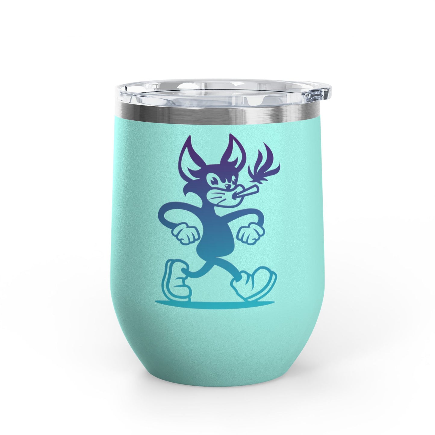 Wine Tumbler - Mr Hemp Cat Design
