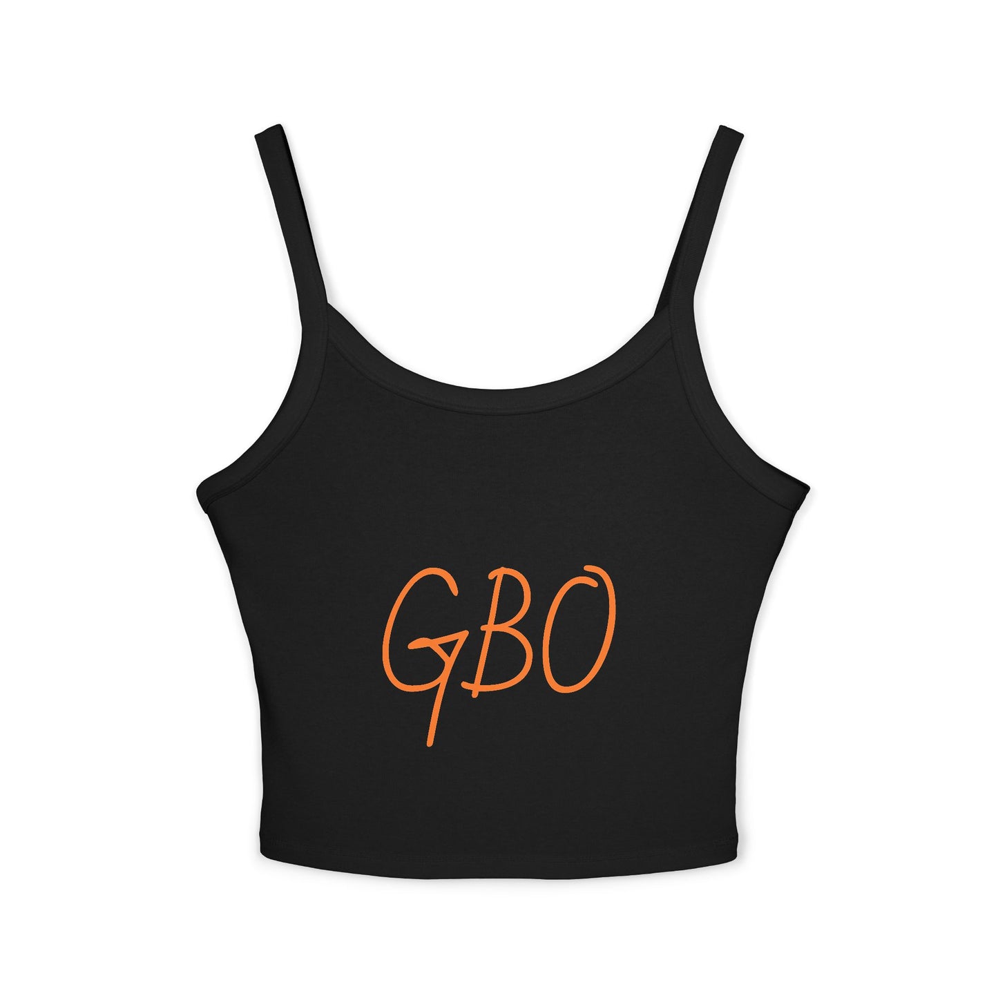 Stylish Women's Spaghetti Strap Tank Top with GBO Design, Summer Fashion, Casual Wear, Gift for Her, Beach Outfit, Yoga Top