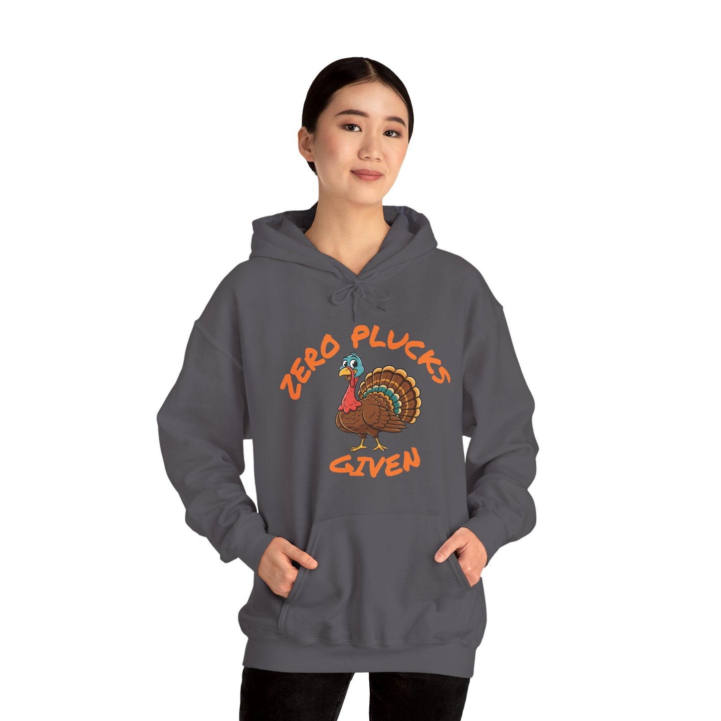 Unisex Hoodie ZERO PLUCKS GIVEN Comical Turkey Sweatshirt
