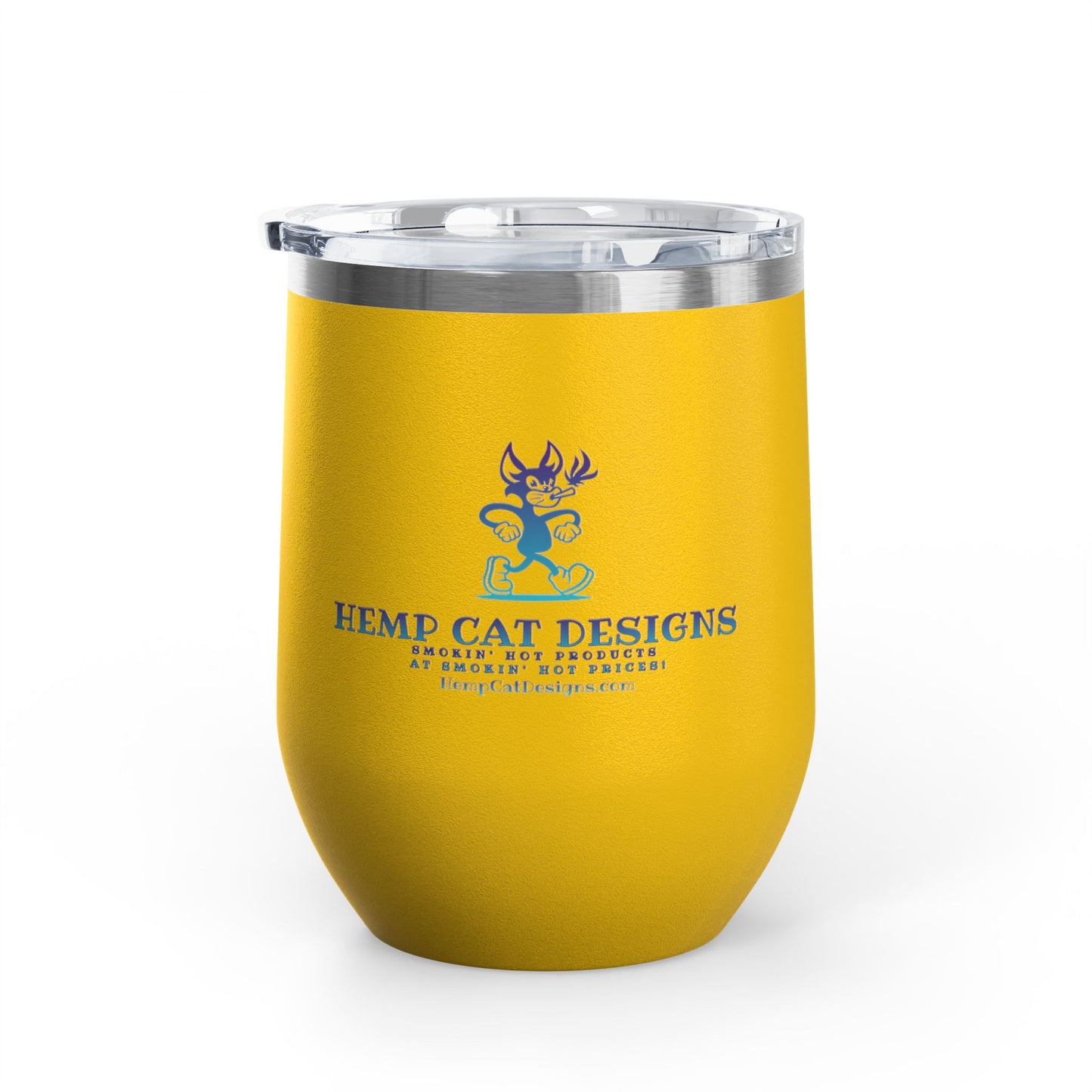 Wine Tumbler - Mr Hemp Cat Design