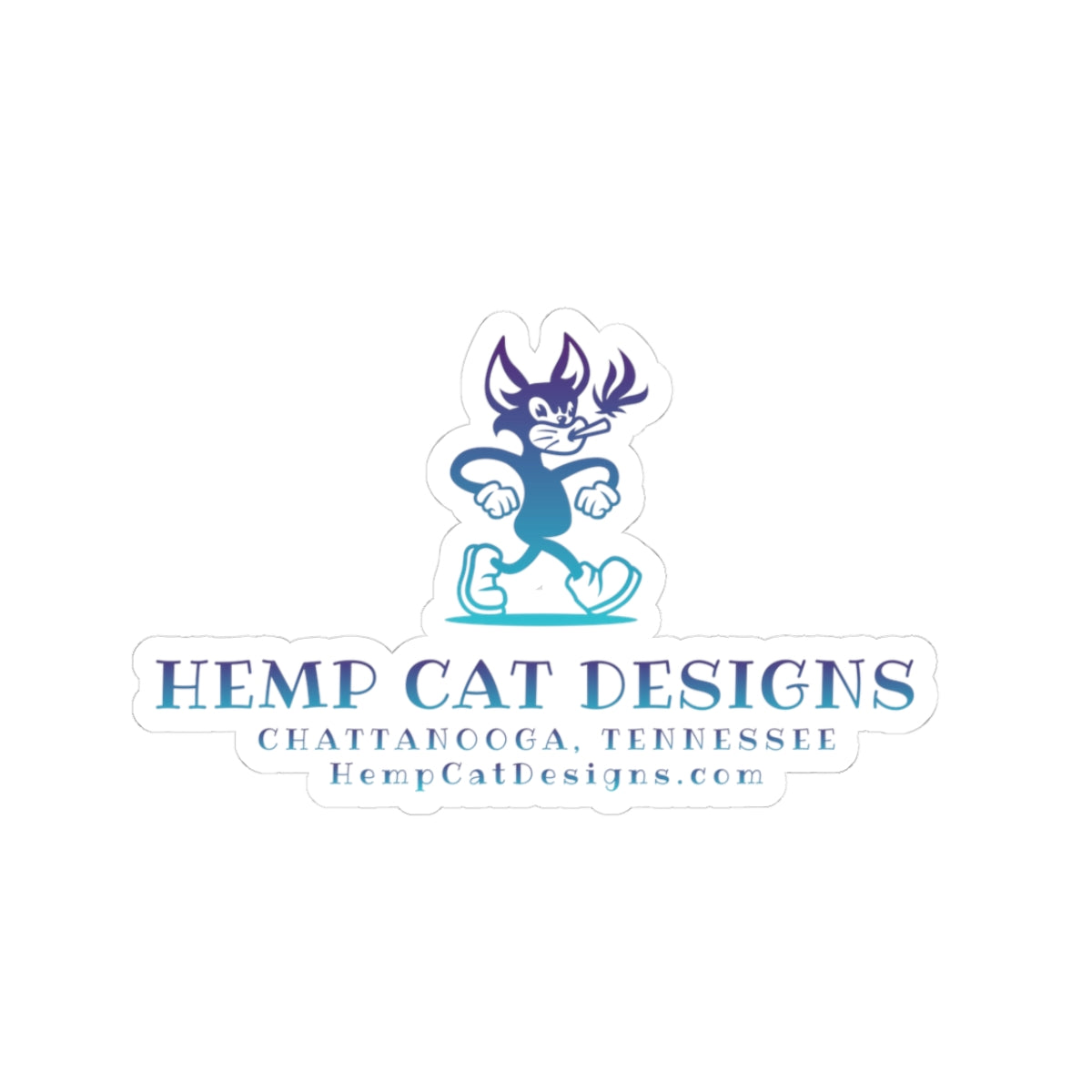 Stickers - Mr Hemp Cat Struttin' His Stuff Kiss-Cut Sticker